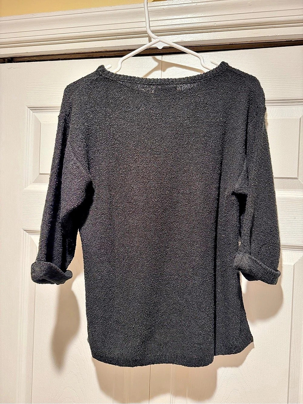 Vintage Black 3/4 Sleeve Knit Top